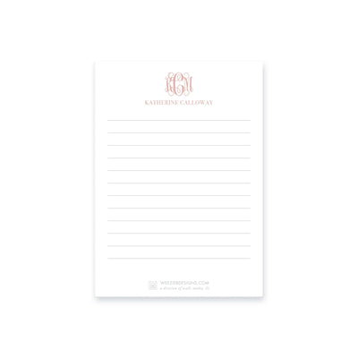 Weezie B. Designs | Greek Key Border Monogram Notepads