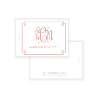 Weezie B. Designs | Greek Key Border Monogram Bag Tag
