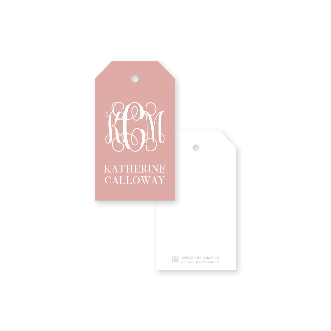 Weezie B. Designs | Greek Key Border Monogram Gift Tag