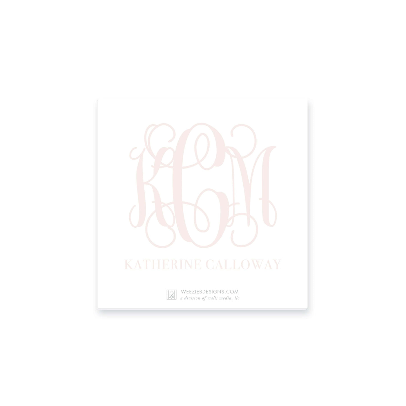 Weezie B. Designs | Greek Key Border Monogram Notepads