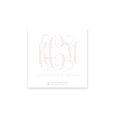 Weezie B. Designs | Greek Key Border Monogram Notepads