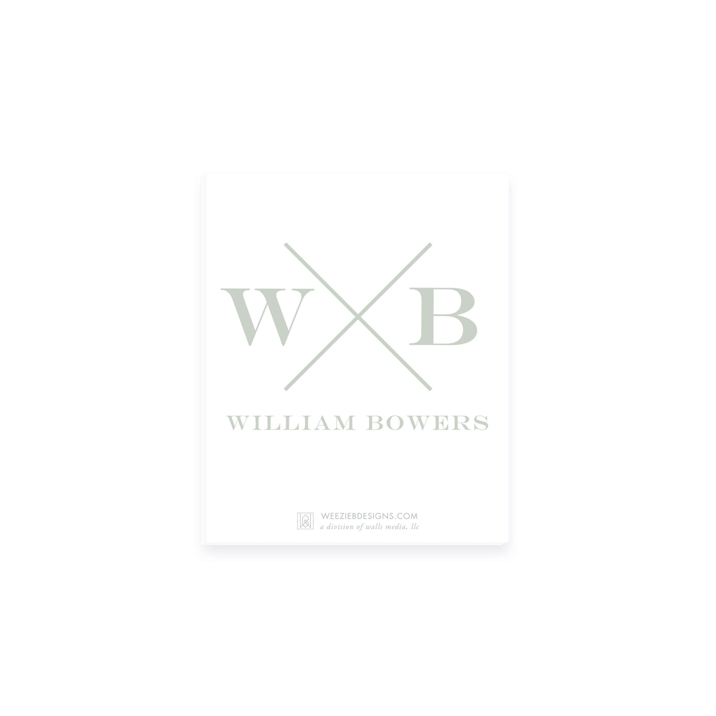 Weezie B. Designs | Block X With Name and Monogram Notepads