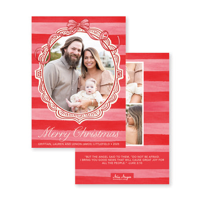 Antique Frame Monochrome Christmas Card