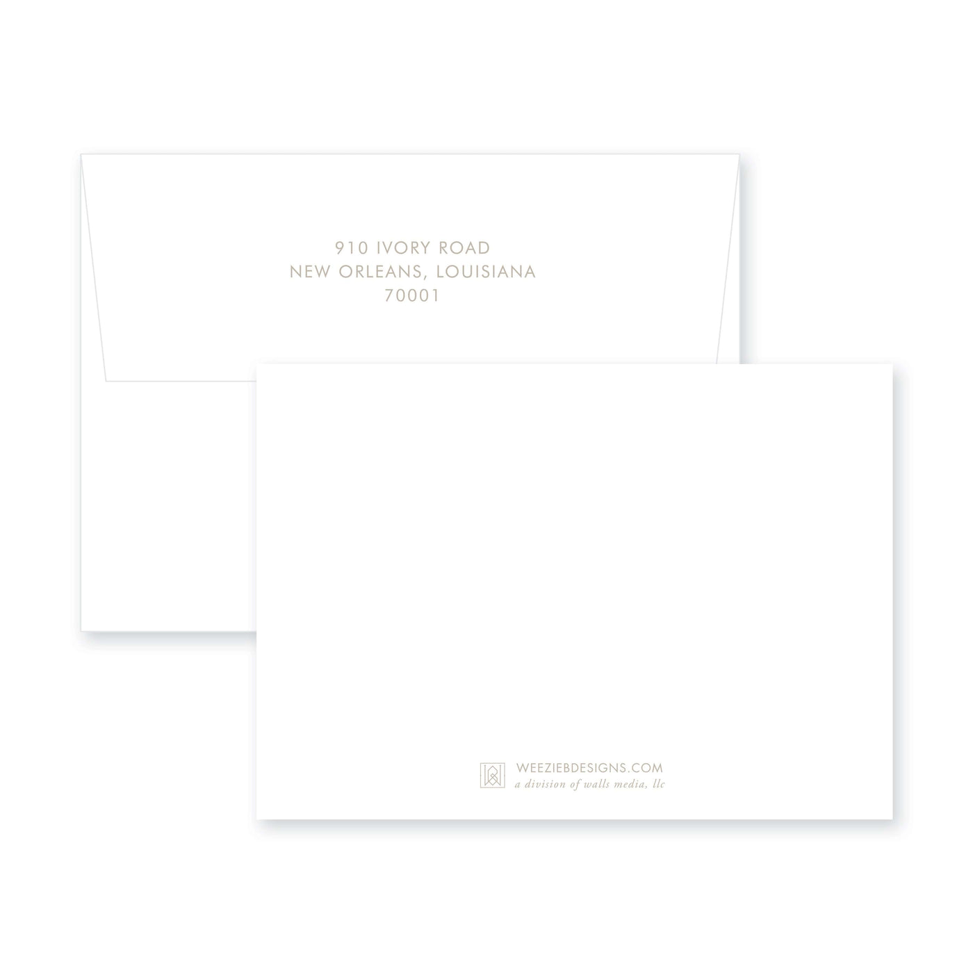 Dot Line Flat Note Card