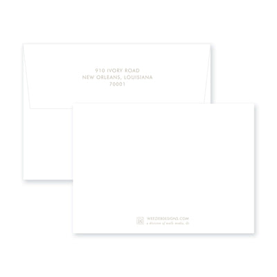 Dot Line Flat Note Card