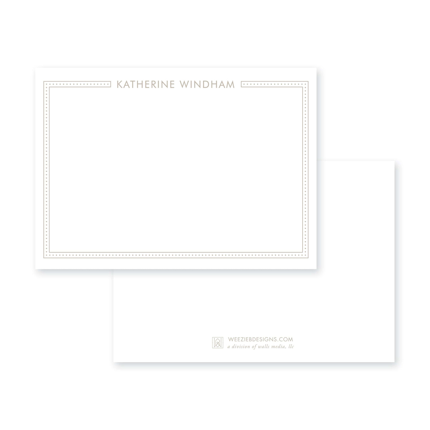 Dot Line Flat Note Card
