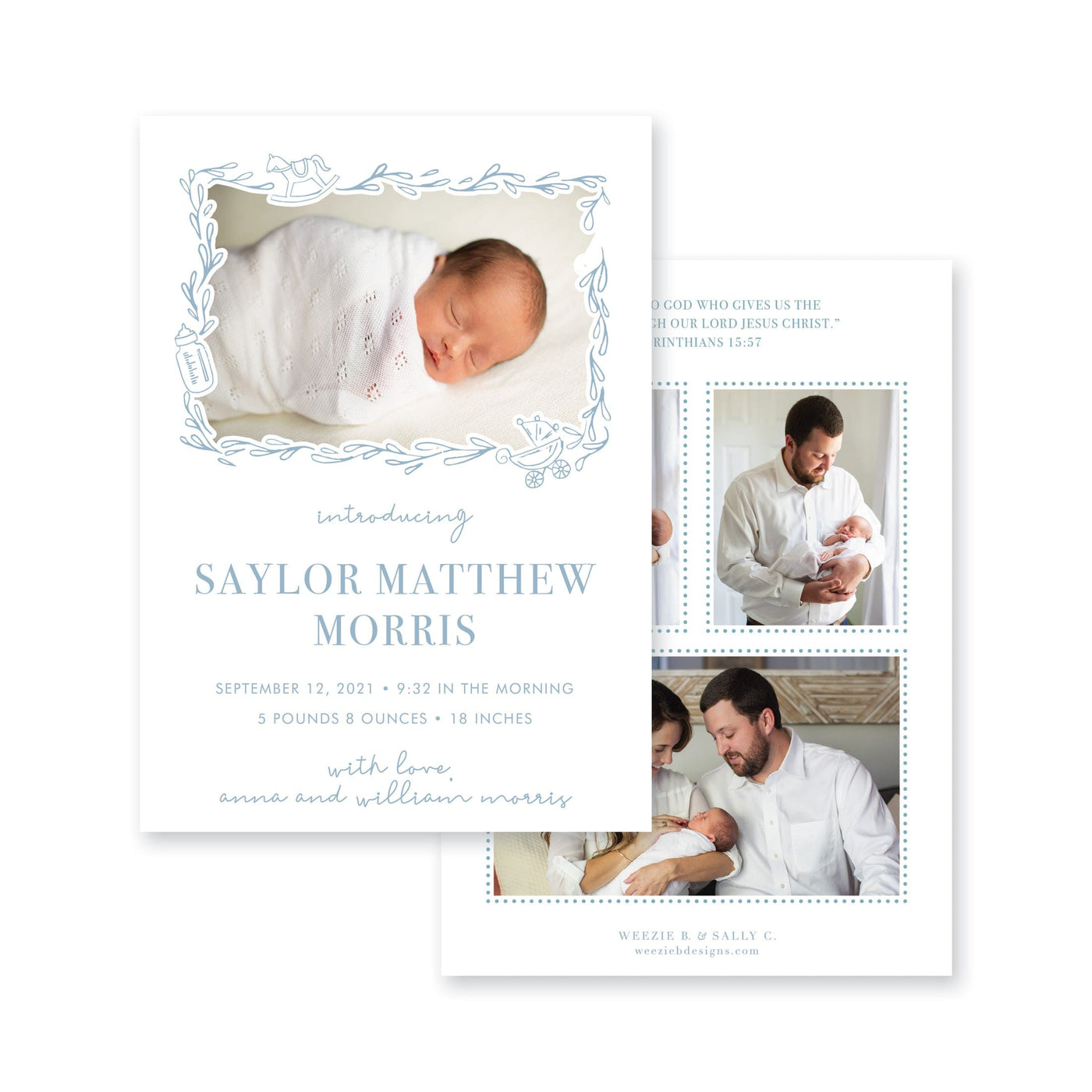 Nursery Frame Small Birth Announcement