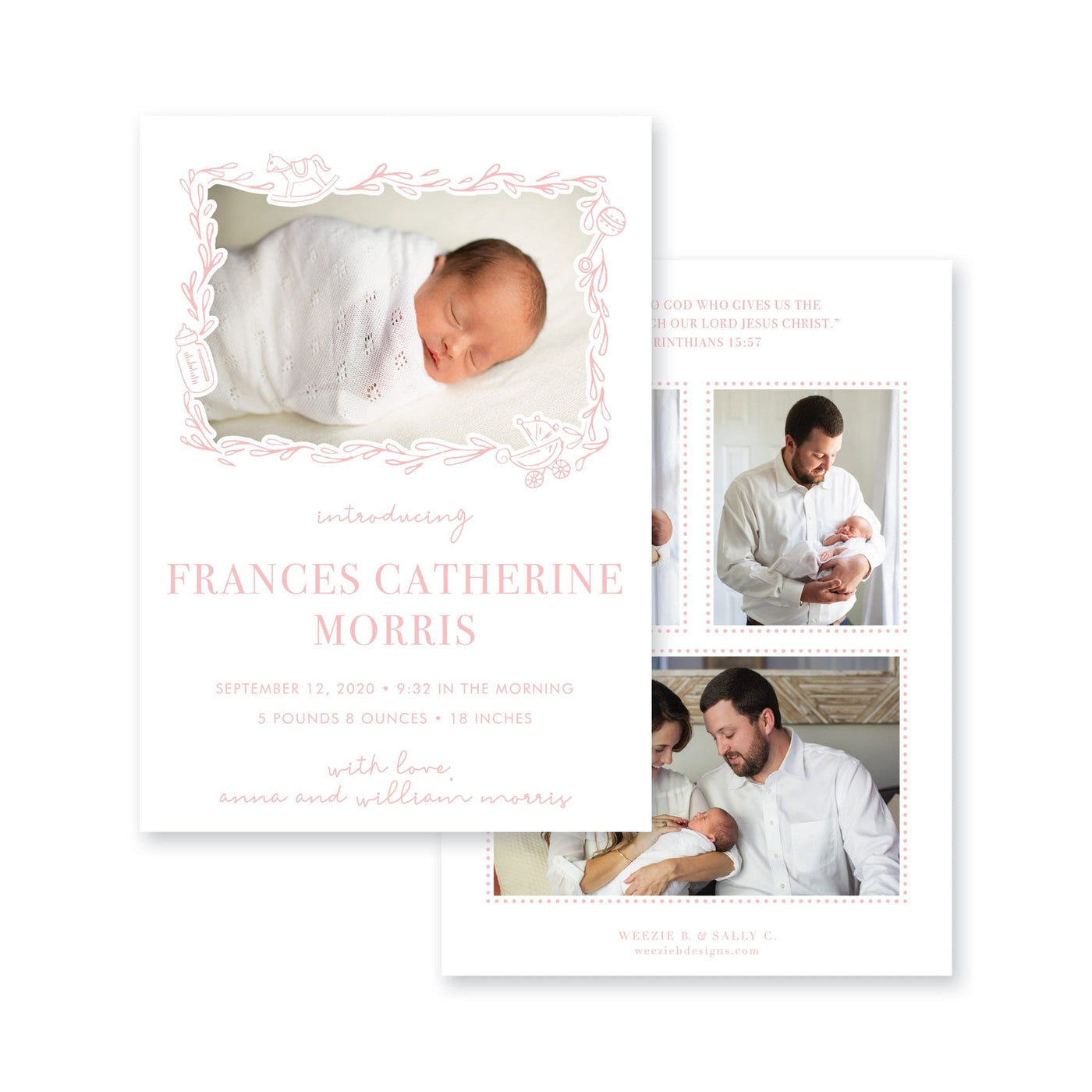 Nursery Frame Small Birth Announcement