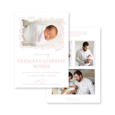 Nursery Frame Small Birth Announcement