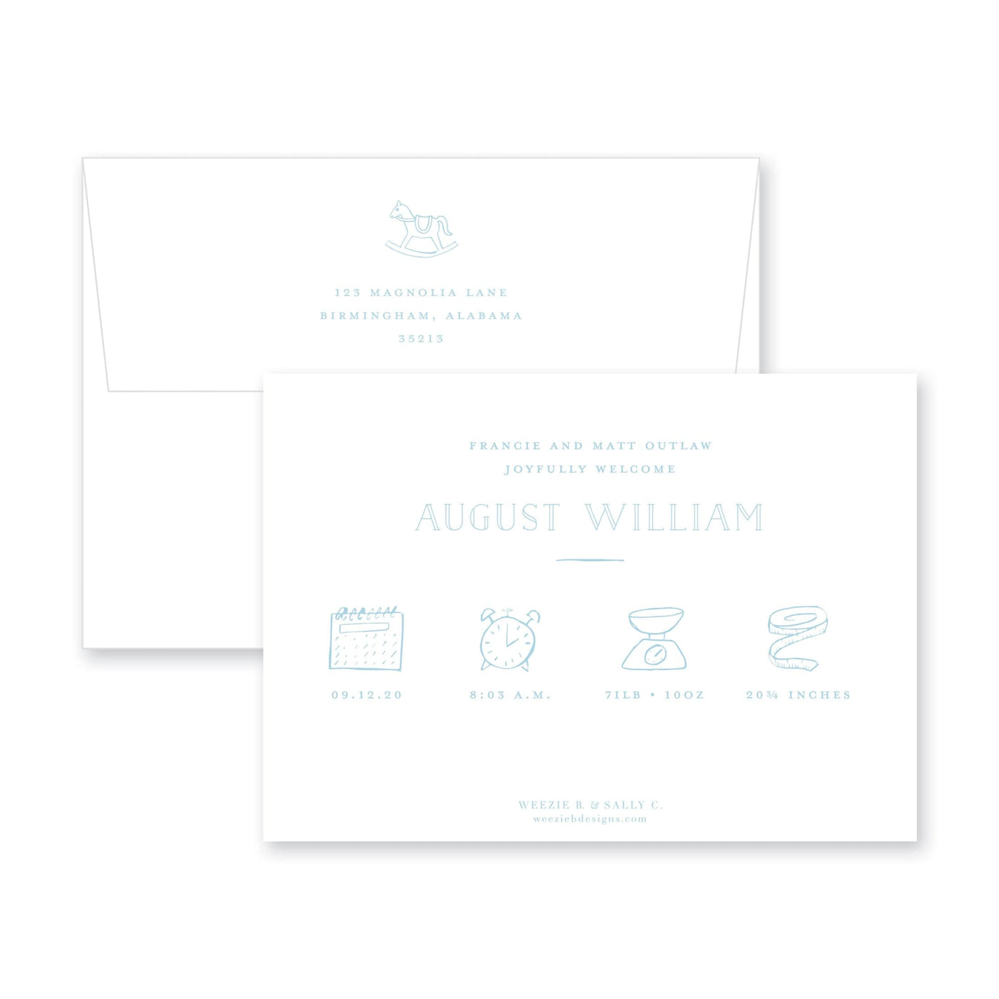 Nursery Frame II Birth Announcement
