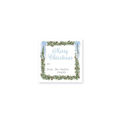 Pinecone Wreath Christmas Stickers
