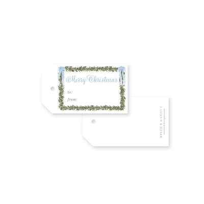 Pinecone Wreath Christmas Tag