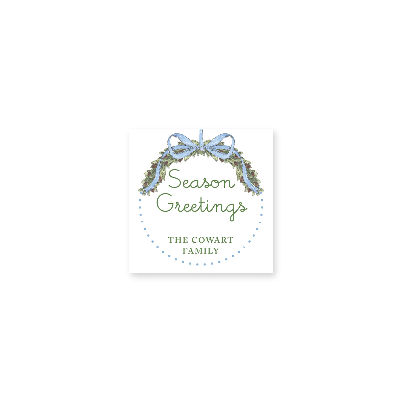 Pinecone Swag Christmas Stickers