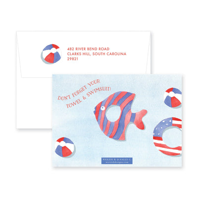 Red, White & Two Swim Birthday