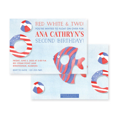 Red, White & Two Swim Birthday