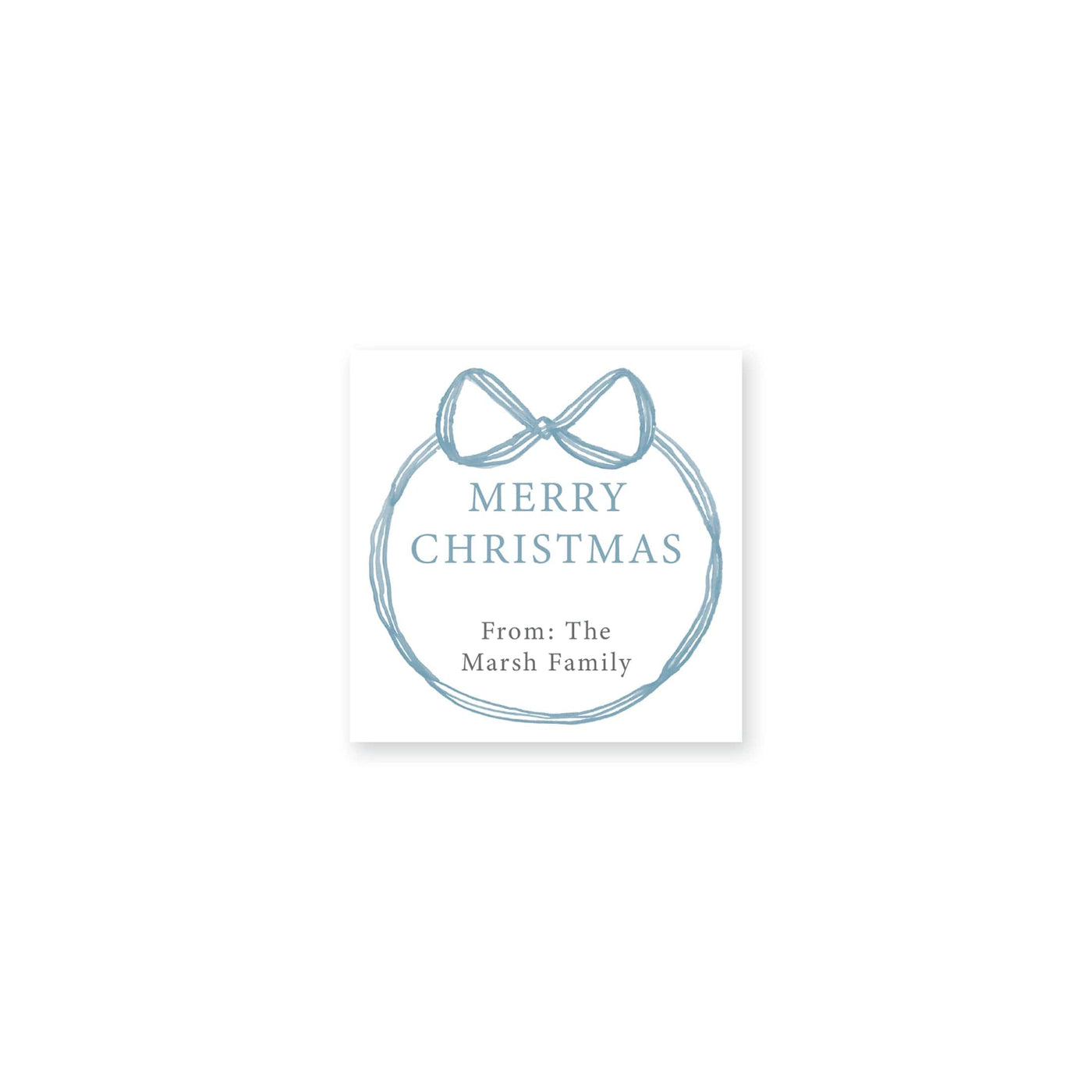 Ribbon Frame Christmas Stickers