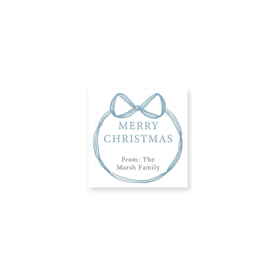 Ribbon Frame Christmas Stickers