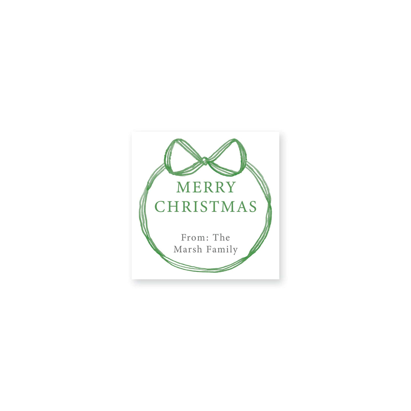 Ribbon Frame Christmas Stickers