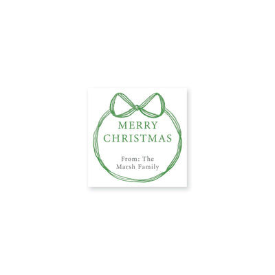 Ribbon Frame Christmas Stickers