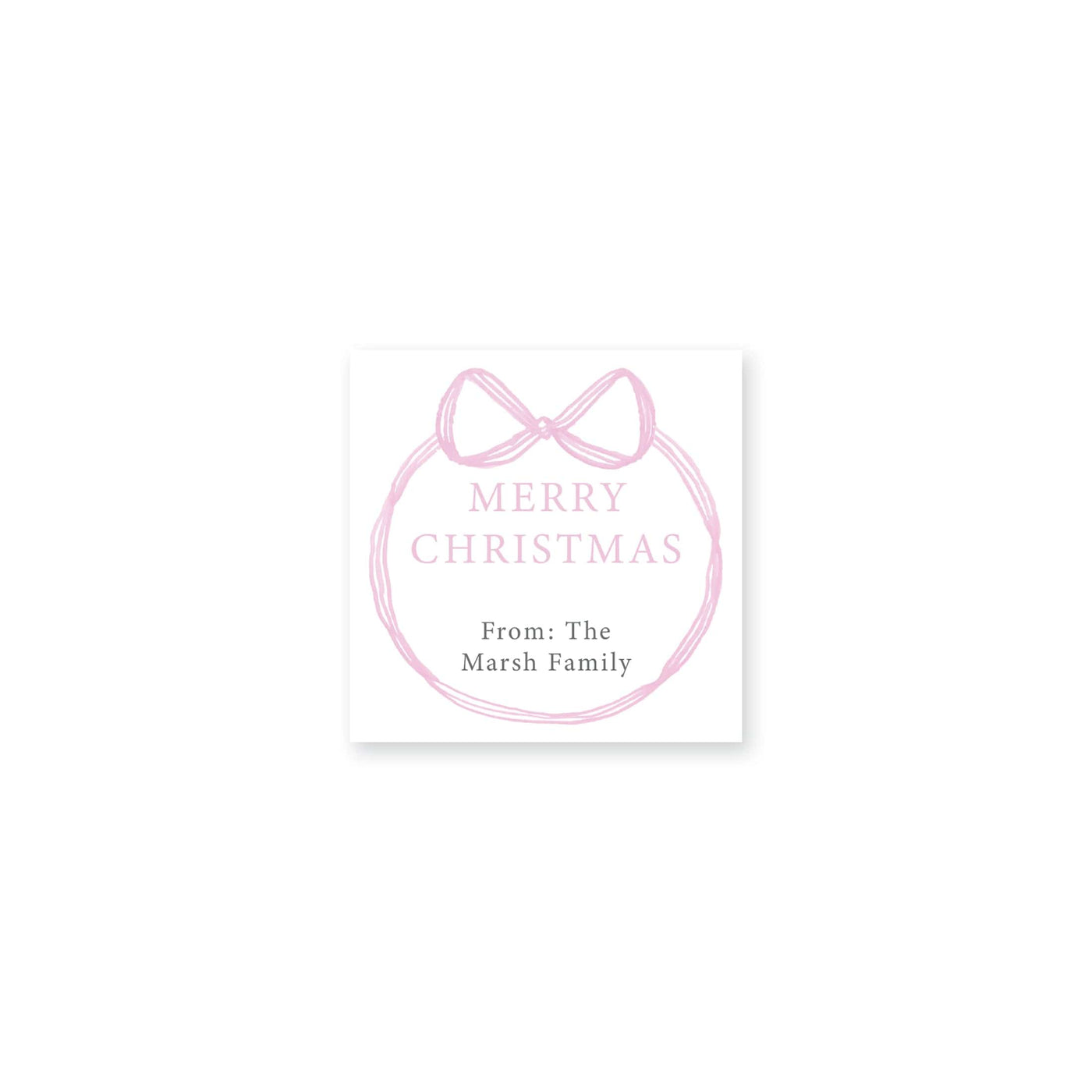 Ribbon Frame Christmas Stickers
