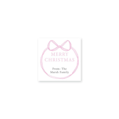 Ribbon Frame Christmas Stickers