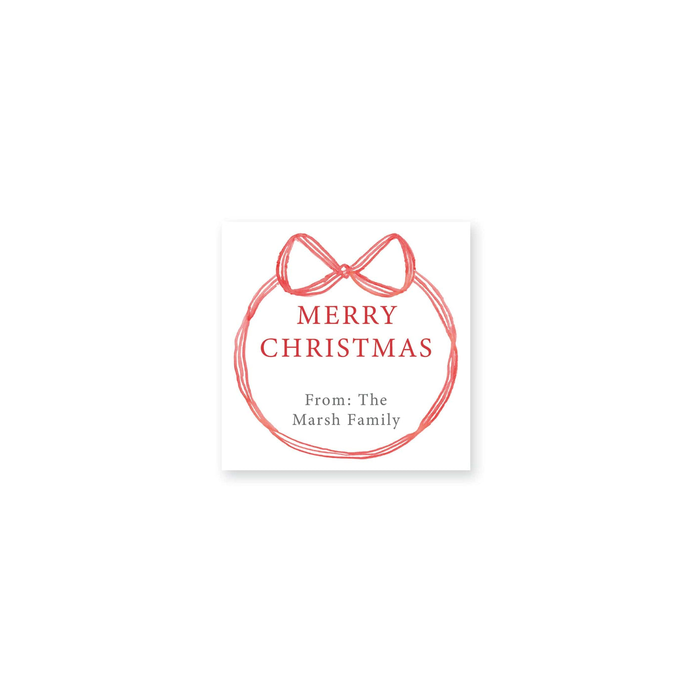Ribbon Frame Christmas Stickers