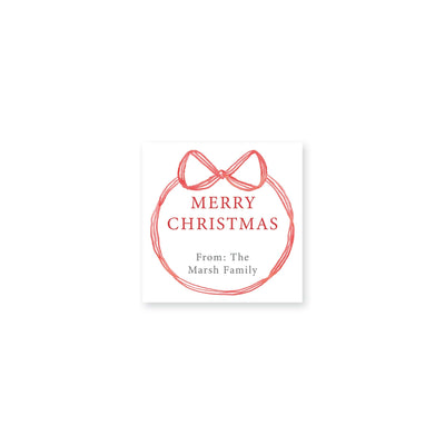 Ribbon Frame Christmas Stickers