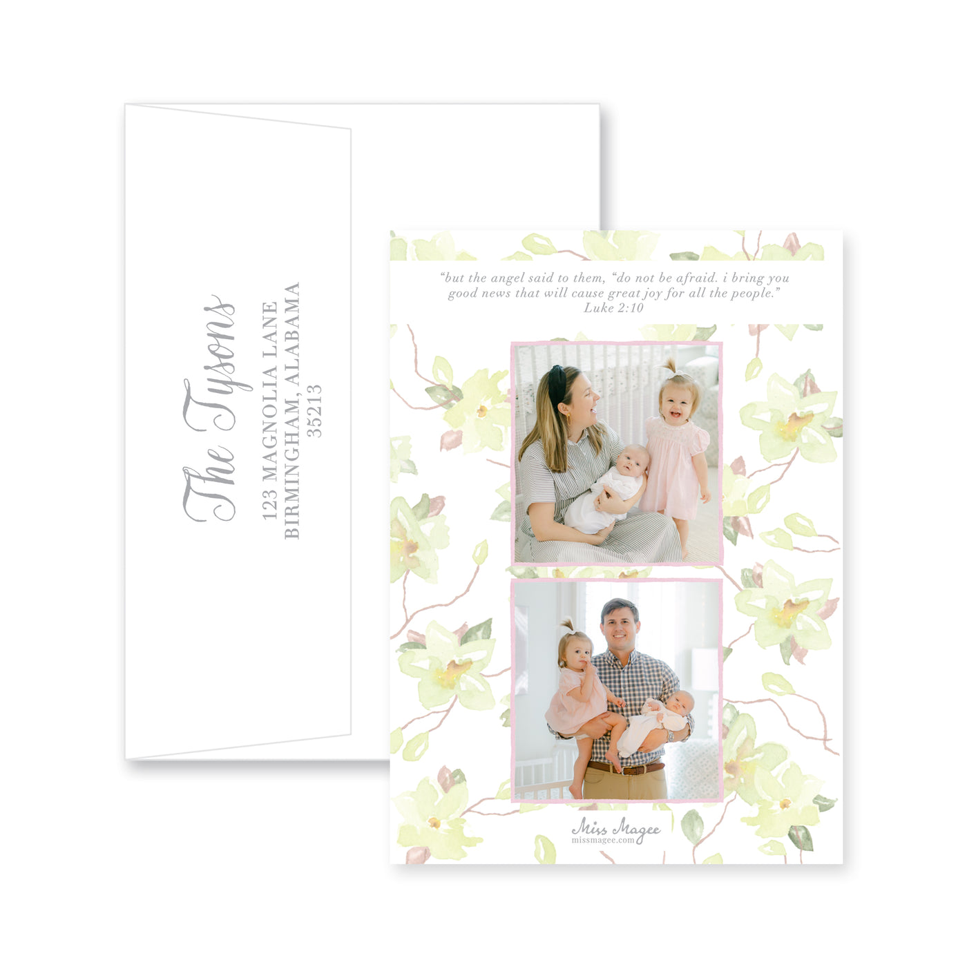 Magnolia Wreath And Ribbon Christmas