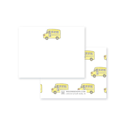 School Bus Flat Note Card (set of 5)