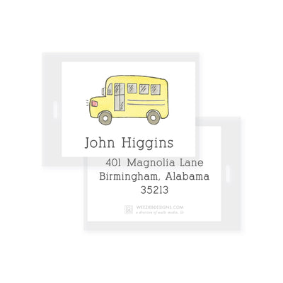 School Bus Bag Tag (2 min)