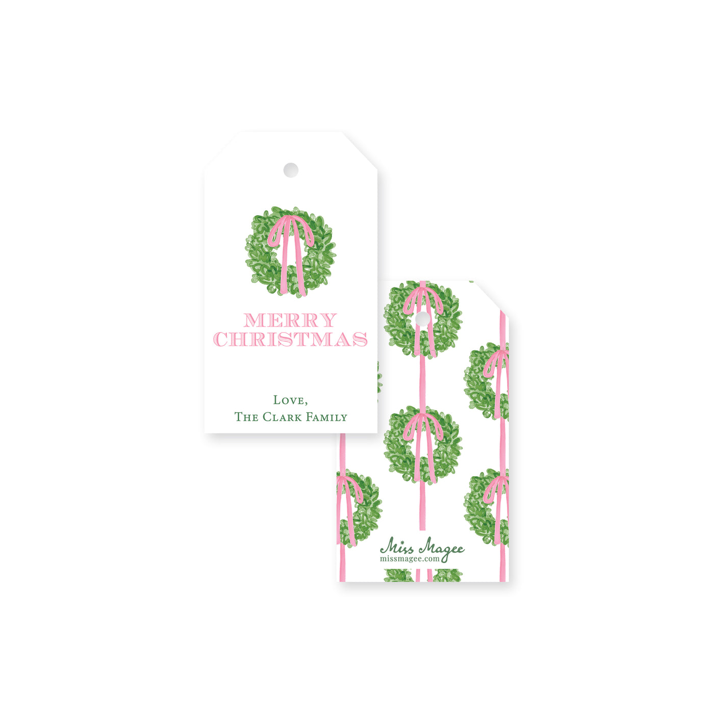Simple Wreath Christmas Tag
