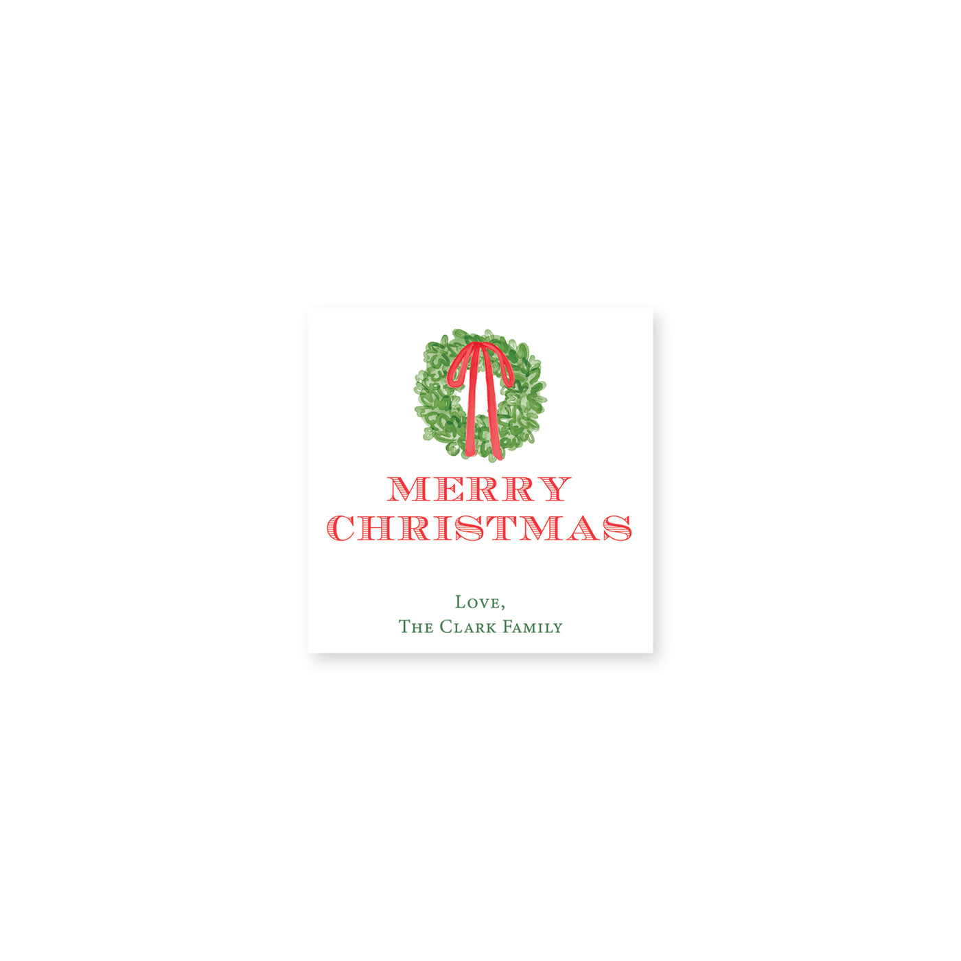 Simple Wreath Christmas Stickers