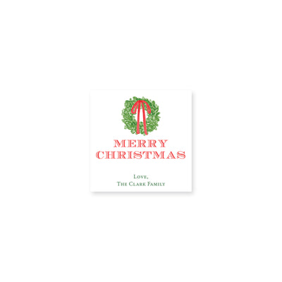 Simple Wreath Christmas Stickers