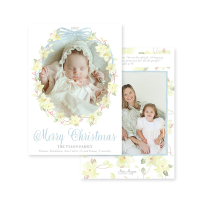 Magnolia Wreath And Ribbon Christmas