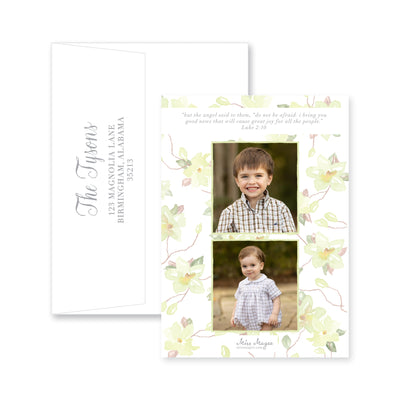 Magnolia Wreath And Ribbon Christmas