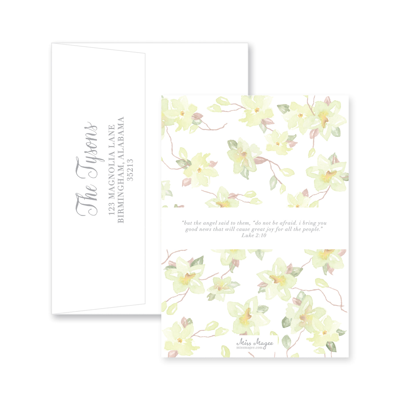 Magnolia Wreath And Ribbon Christmas