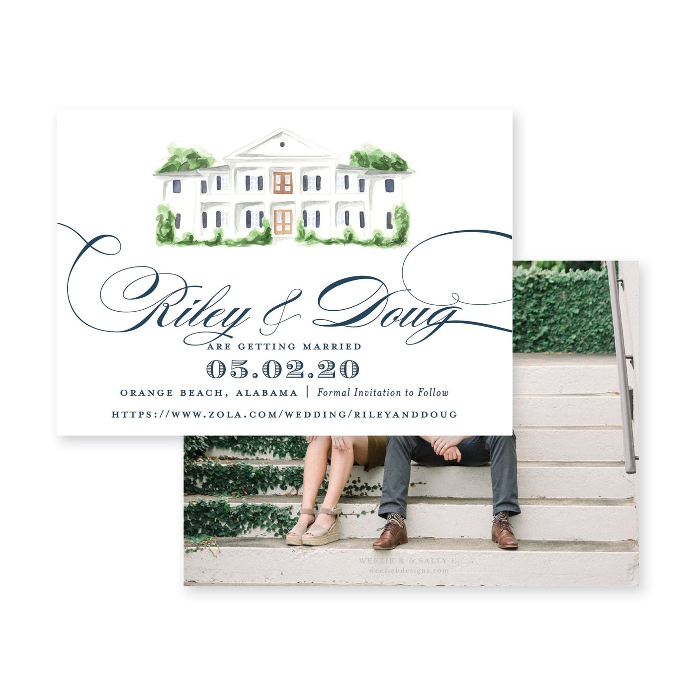 Stately With Photo Save-the-Date