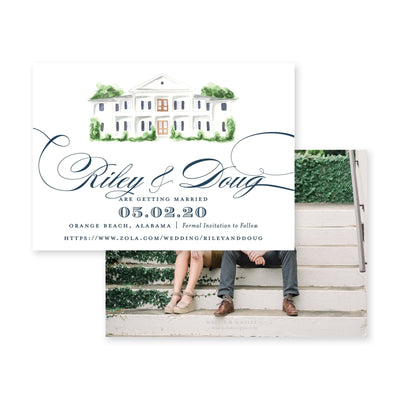 Stately With Photo Save-the-Date