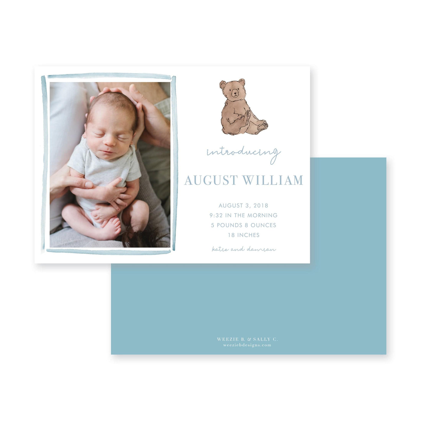 Teddy Bear Birth Announcement