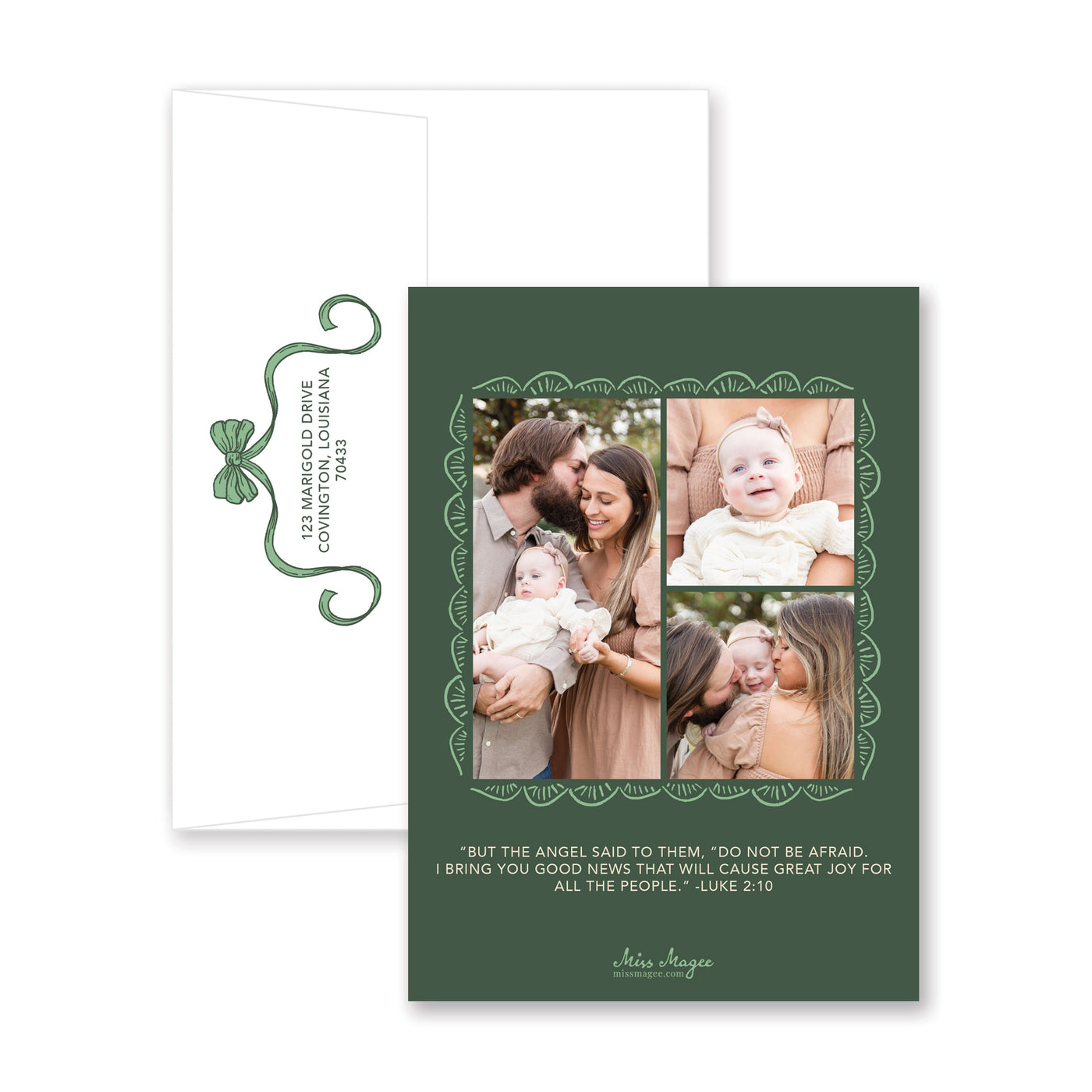 Antique Frame Traditional Christmas Card