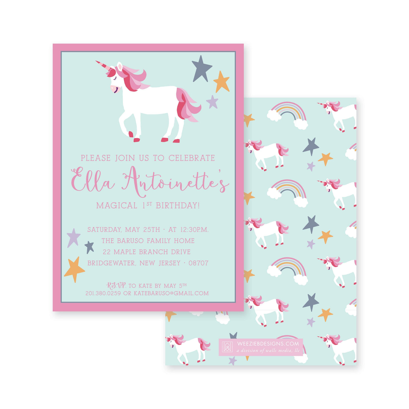 Weezie B. Designs | Kids Birthday Invitation | Magical Birthday
