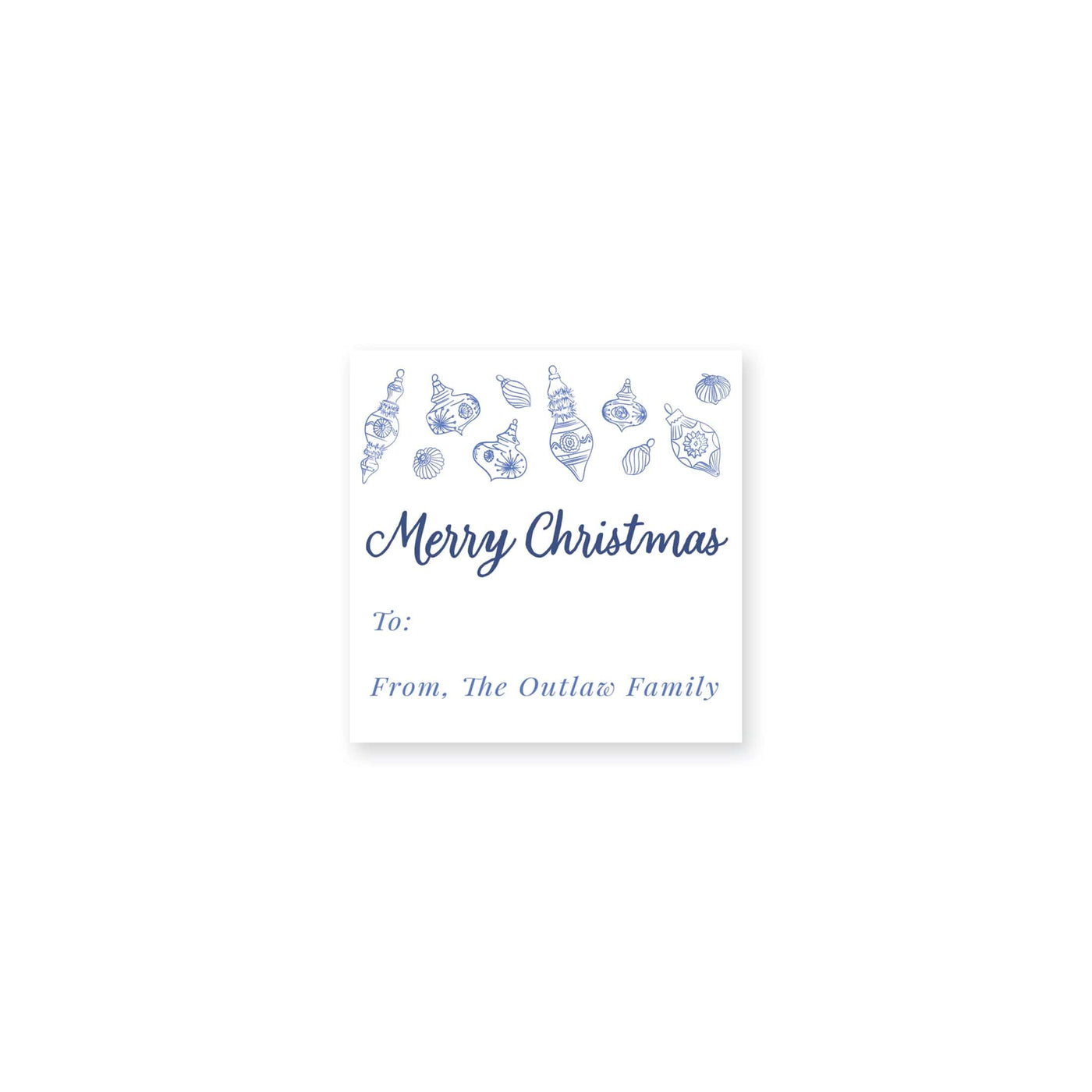 Vintage Chinoiserie Ornaments Christmas Stickers