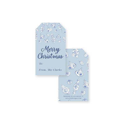 Vintage Chinoiserie Ornaments Christmas Gift Tag
