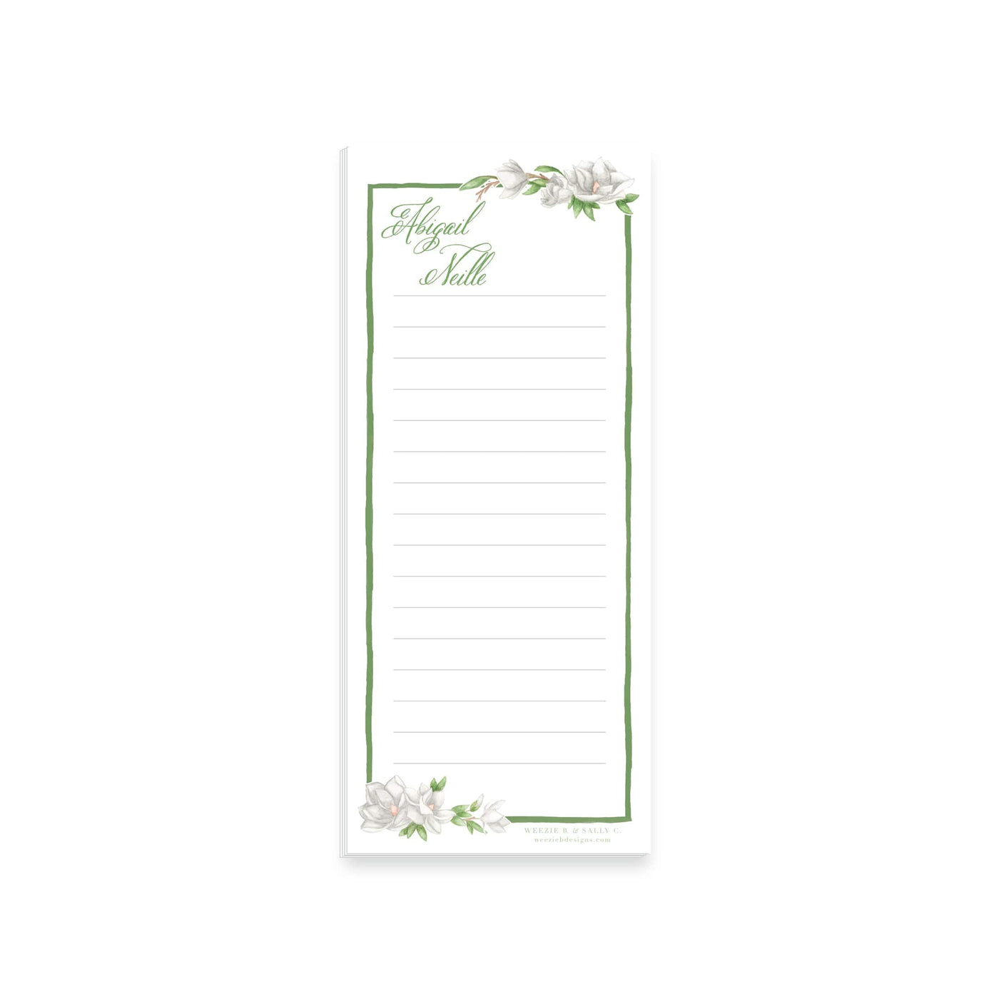Watercolor Magnolia Notepad