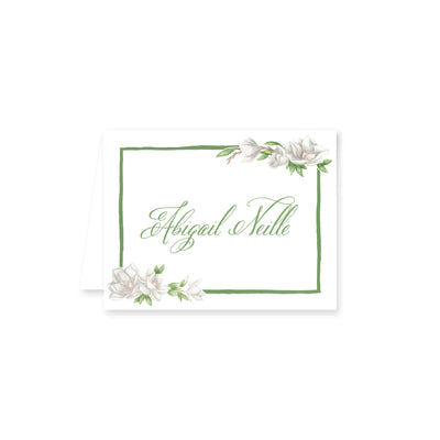 Watercolor Magnolia Folded Note Card