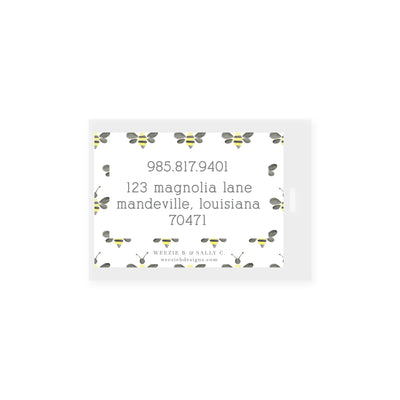 Watercolor Bumble Bee Bag Tag