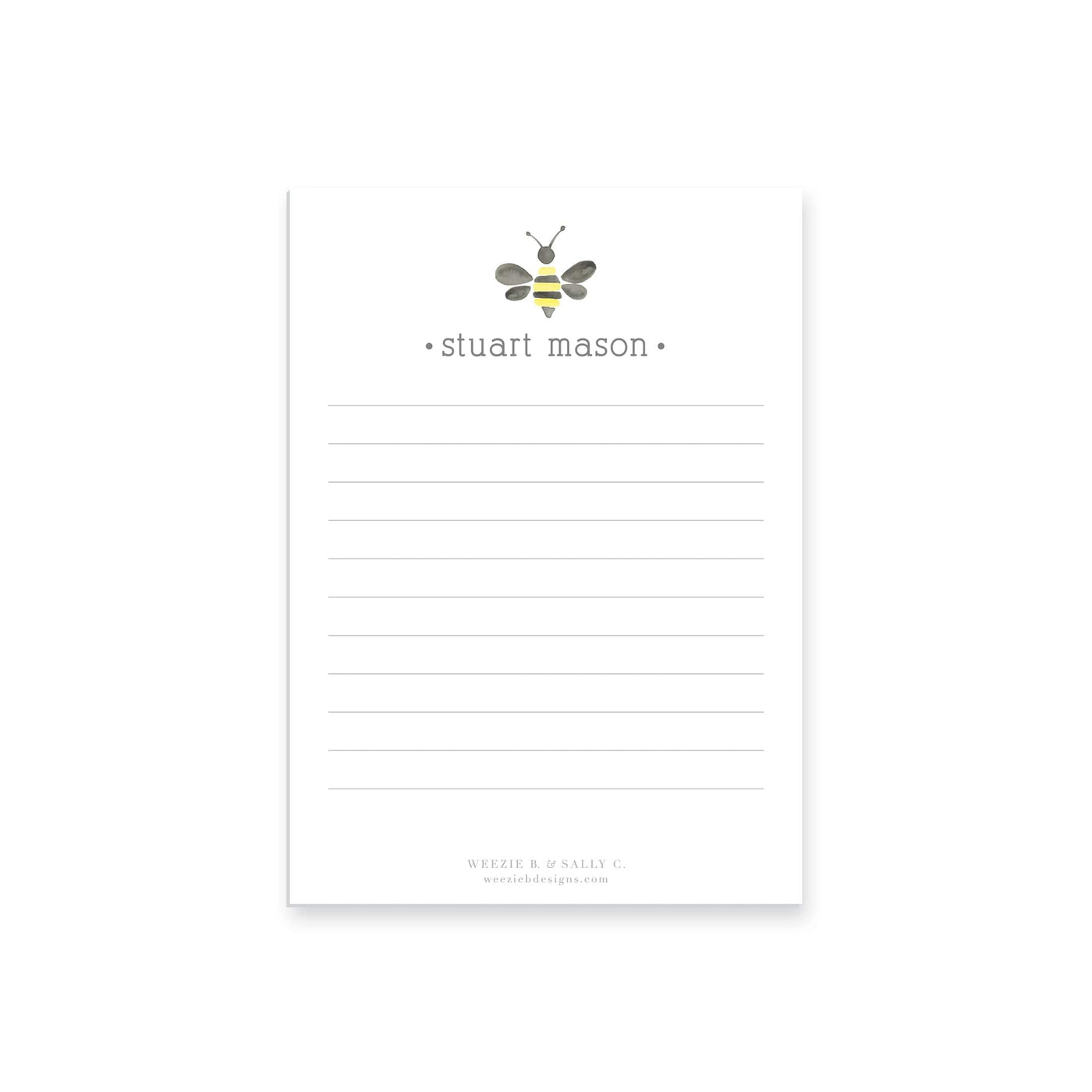 Watercolor Bumble Bee Notepad