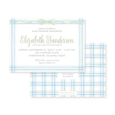 Watercolor Plaid Baby Shower