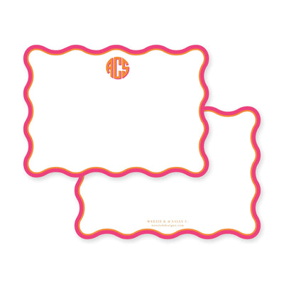 Wavy Frame Flat Note Card
