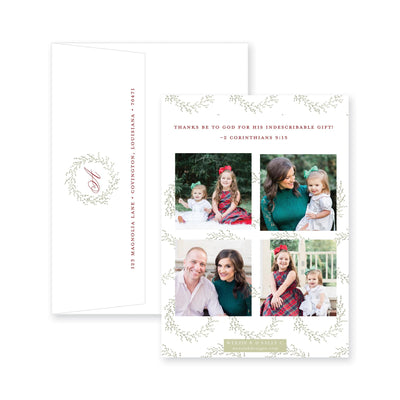 Whimsy Wreath Christmas Card